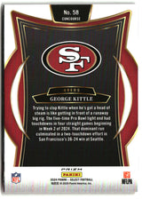 George Kittle 2024 Panini Select Black & Red Prizm Shock #58