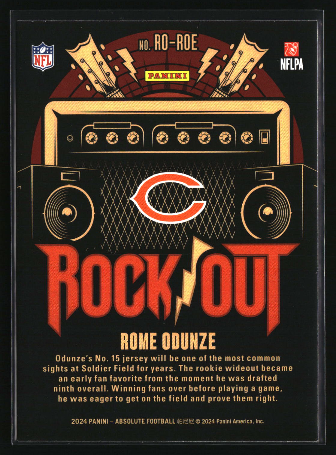 Rome Odunze 2024 Panini Absolute Rock Out #RO-ROE