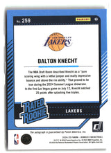 Dalton Knecht 2024-25 Donruss Holo Pink Laser #259