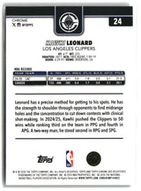 Kawhi Leonard 2025-26 Topps Chrome Update Refractor #24