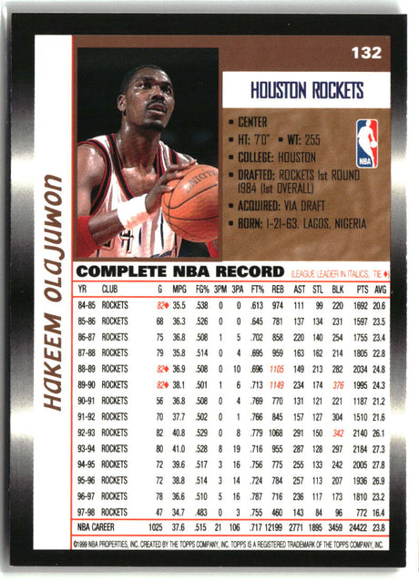 Hakeem Olajuwon 1998-99 Topps #132
