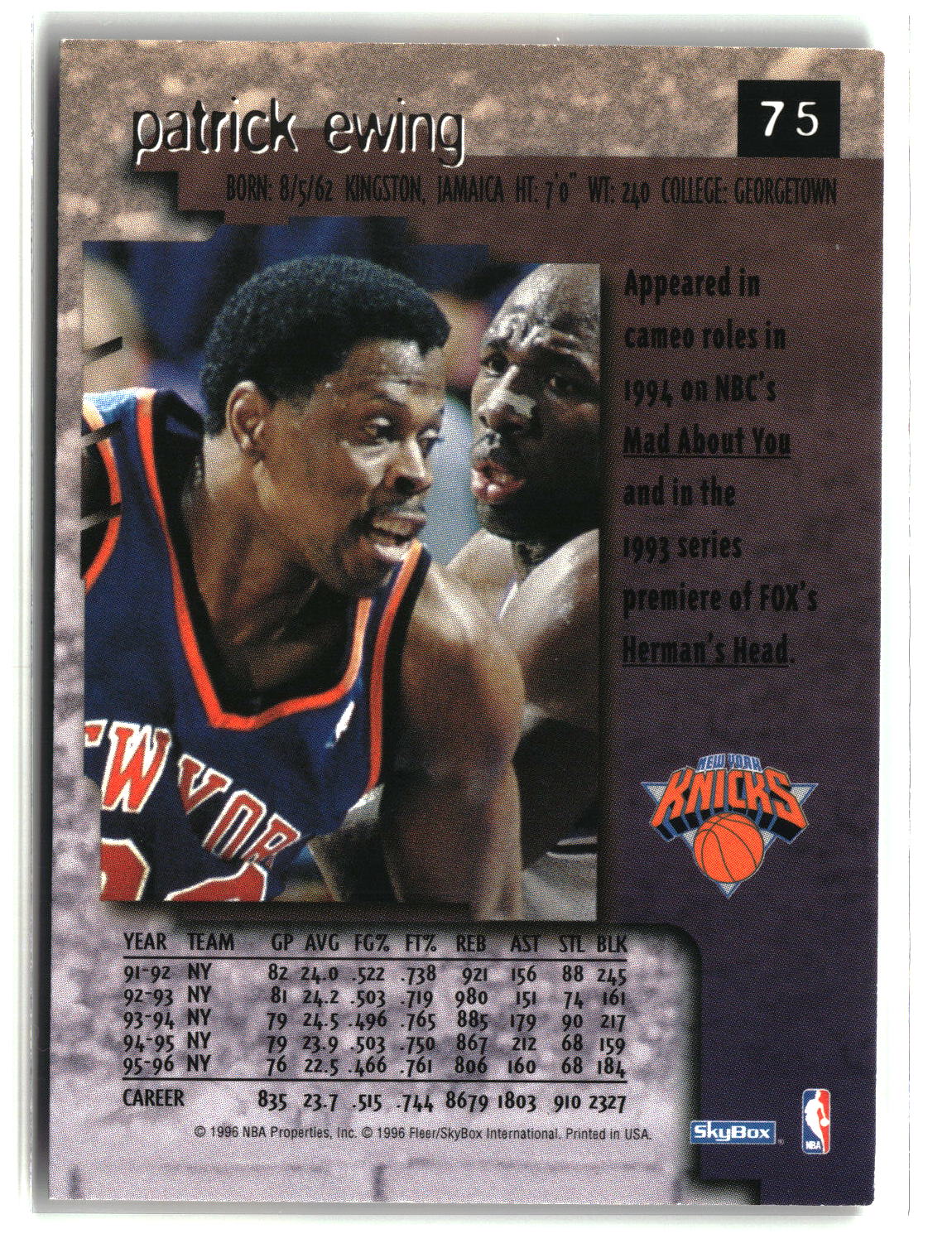 Patrick Ewing 1996-97 SkyBox Premium #75