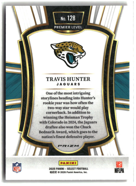 Travis Hunter 2025 Panini Select Pink Prizm Shock #128