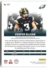 Cooper DeJean 2024 Panini Prestige #317