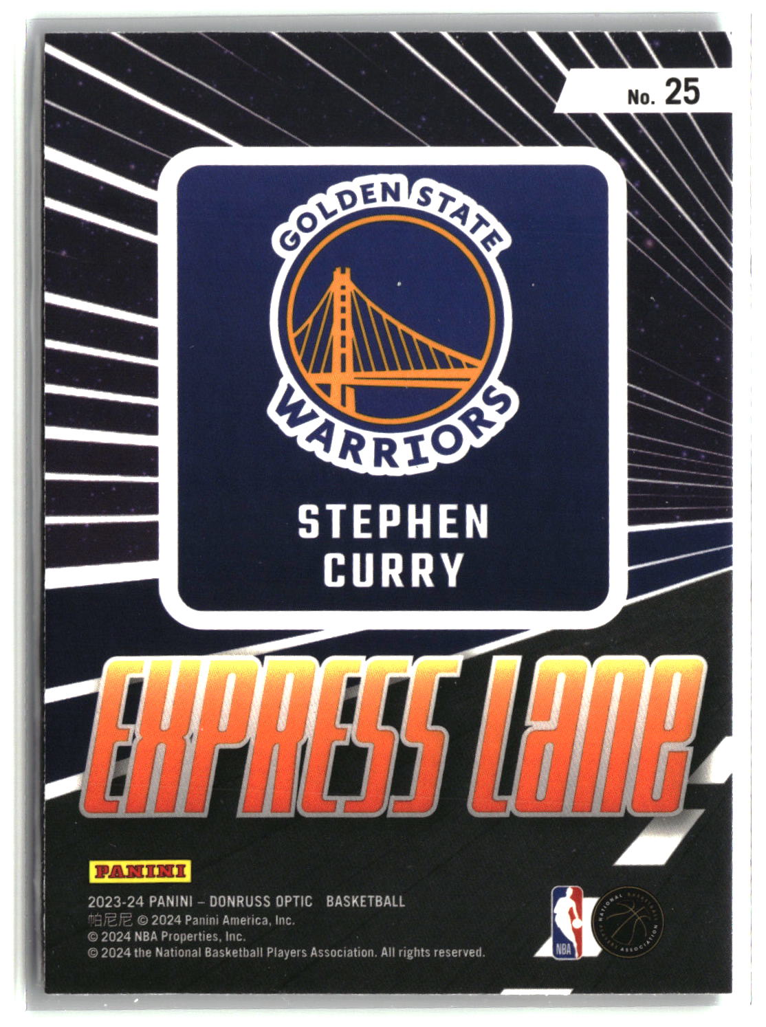 Stephen Curry 2023-24 Donruss Optic Express Lane #25