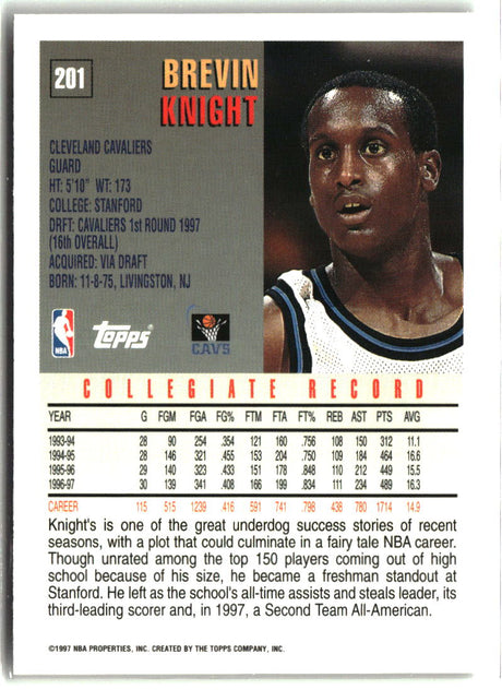Brevin Knight 1997-98 Topps #201