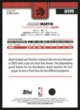 Alijah Martin 2025-26 Topps Holiday #H199