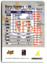 Barry Sanders 1997 Pinnacle Ultra-PRO Rembrandt #8
