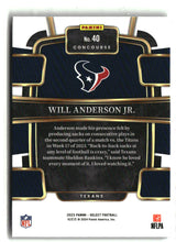 Will Anderson Jr. 2023 Panini Select #40