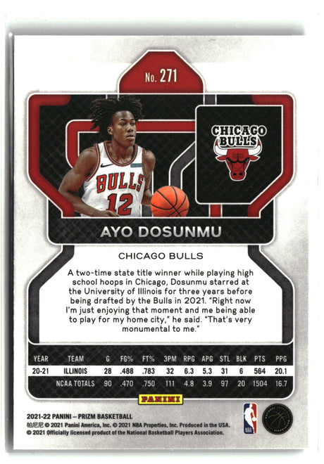 Ayo Dosunmu 2021-22 Panini Prizm #271
