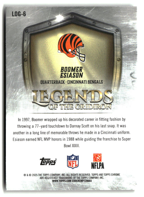 Boomer Esiason 2025 Topps Chrome Legends of the Gridiron #LOG-6