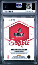 Toumani Camara 2023-24 Panini Mosaic Rookie Scripts Gold #RS-CAM #/10 PSA 10
