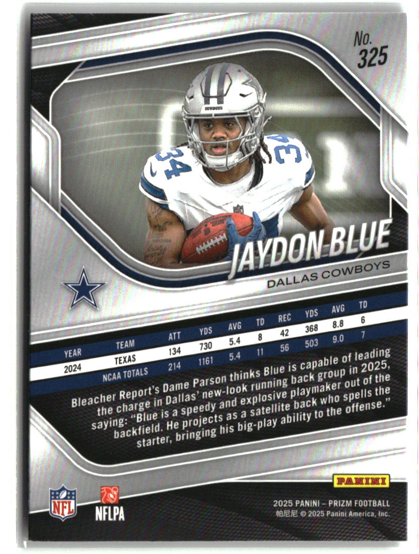 Jaydon Blue 2025 Panini Prizm #325
