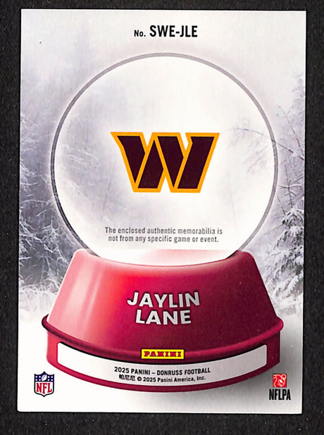 Jaylin Lane 2025 Donruss Rookie Holiday Sweater #SWE-JLE