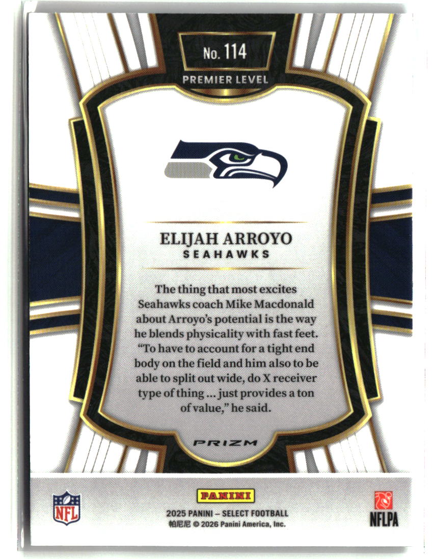 Elijah Arroyo 2025 Panini Select Black and Orange Prizm Shock #114