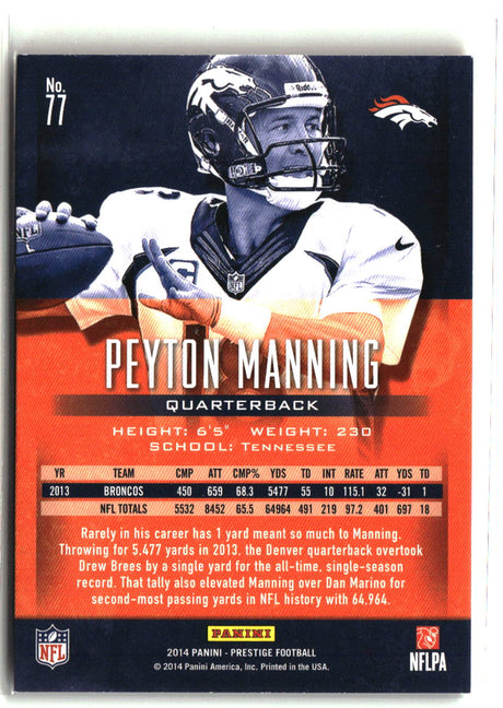 Peyton Manning 2014 Panini Prestige #77