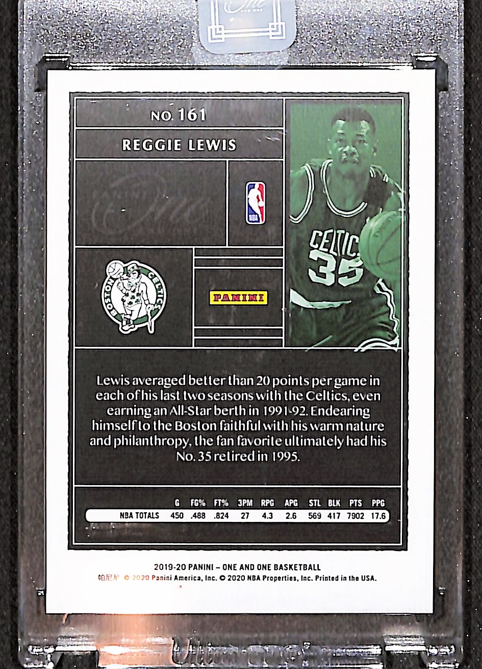 Reggie Lewis 2019-20 Panini One and One #161 #/99