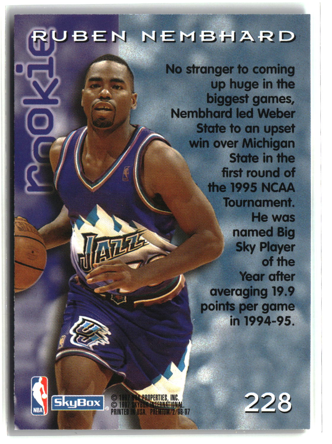 Ruben Nembhard 1996-97 SkyBox Premium #228