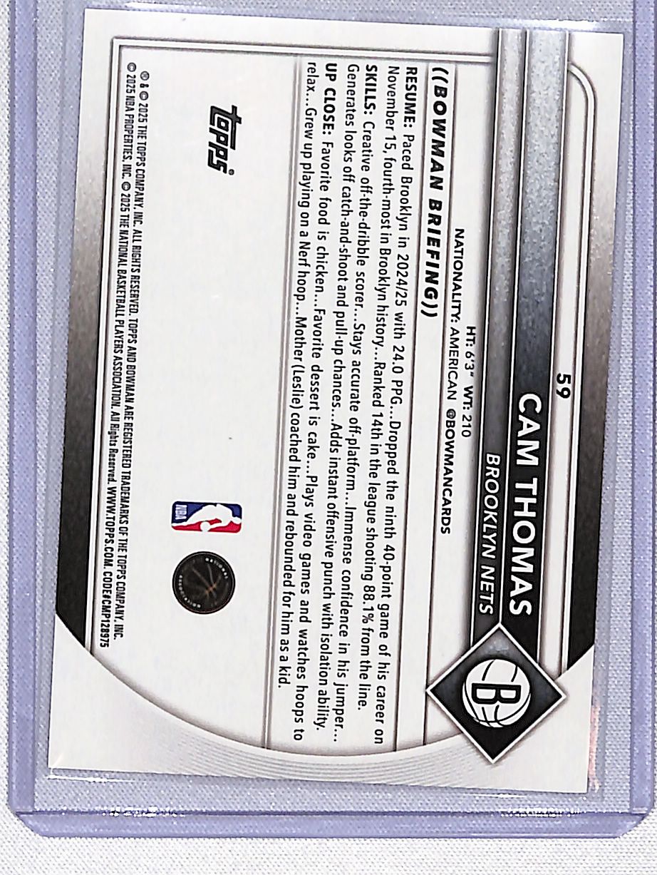 Cam Thomas 2025-26 Bowman Pink Border #59 #/175