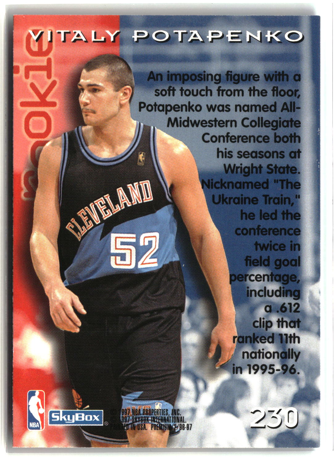 Vitaly Potapenko 1996-97 SkyBox Premium #230