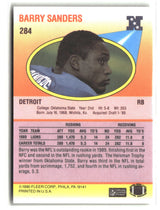 Barry Sanders 1990 Fleer #284