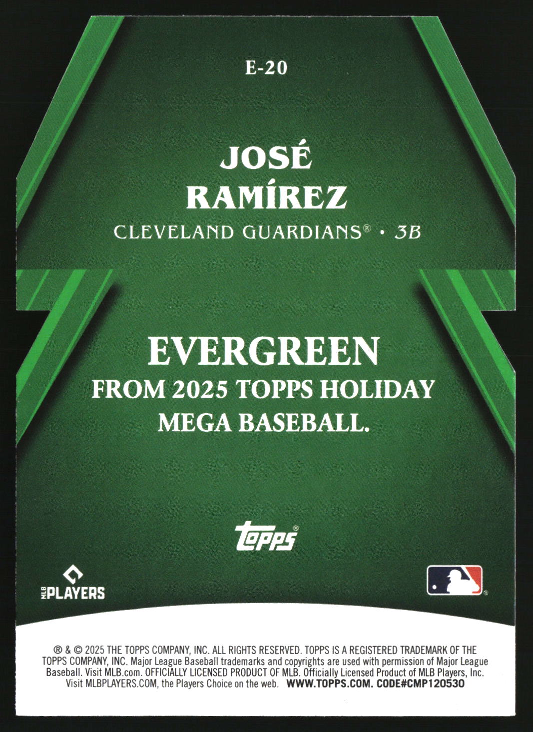 Jos� Ram�rez 2025 Topps Holiday Evergreen #E-20