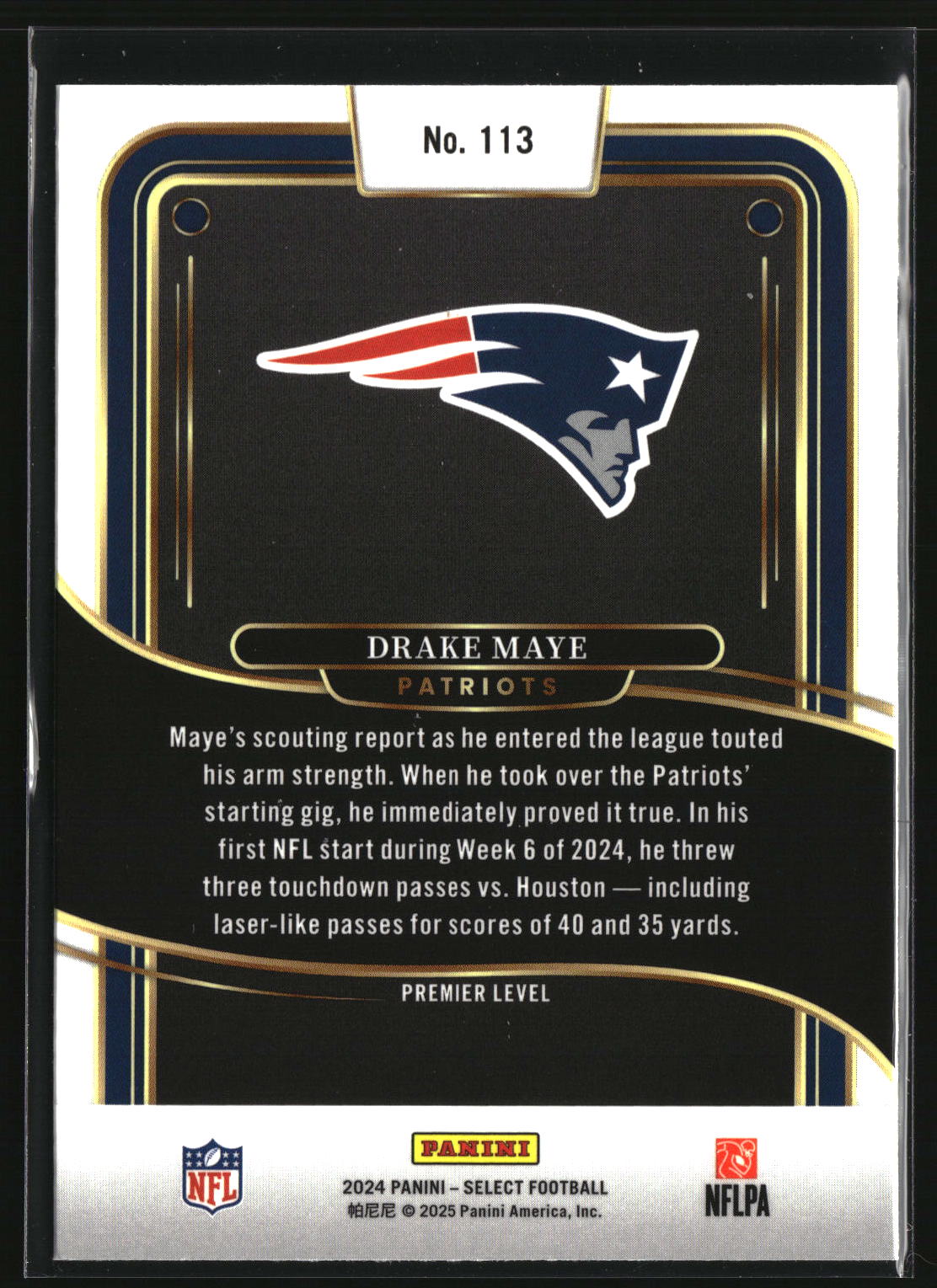 Drake Maye 2024 Panini Select #113