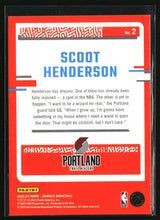 Scoot Henderson 2023-24 Donruss The Rookies #2
