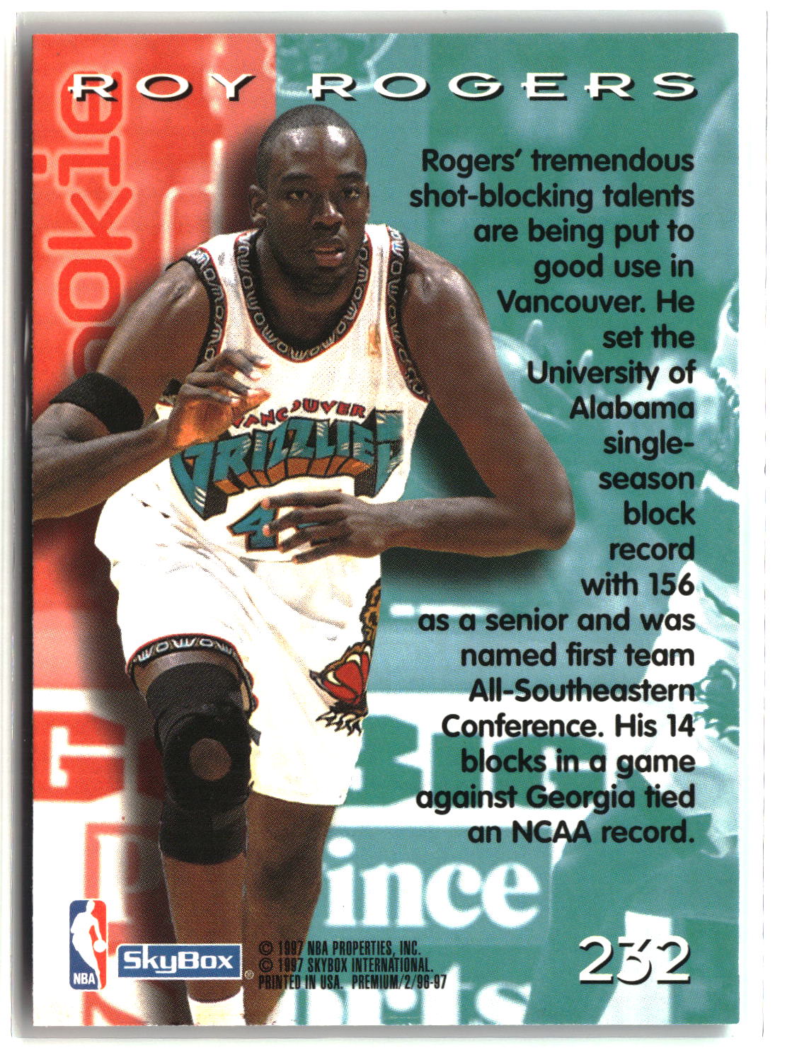 Roy Rogers 1996-97 SkyBox Premium #232