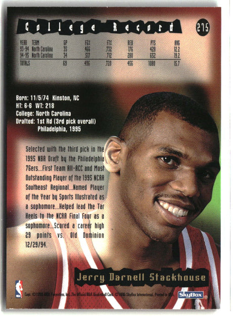 Jerry Stackhouse 1995-96 Hoops #275