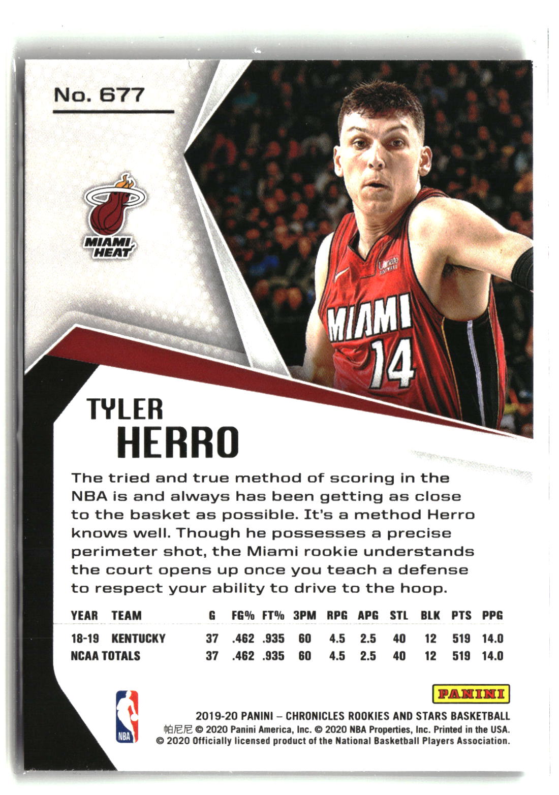 Tyler Herro 2019-20 Panini Chronicles #677
