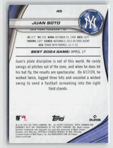 Juan Soto 2024 Bowman's Best Purple Mojo Refractors #45 #/250