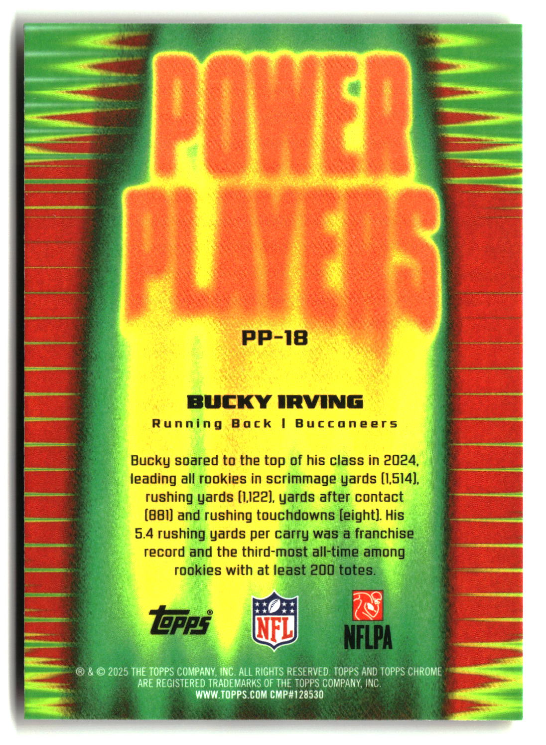 Bucky Irving 2025 Topps Chrome Power Players #PP-18