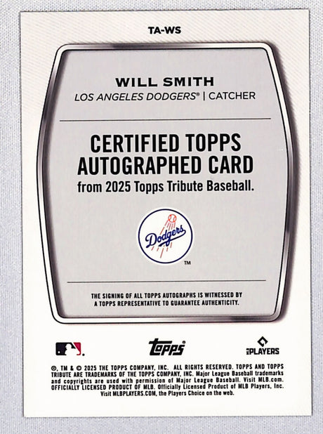 Will Smith 2025 Topps Tribute Tribute Autographs Orange #TA-WS #/25