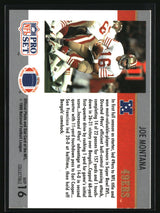 Joe Montana 1990 Pro Set Super Bowl MVP Collectibles #16