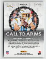 Justin Herbert 2020 Panini Playoff Call to Arms Red #CA-19