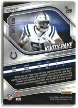 Kwity Paye 2025 Panini Prizm Red Wave #286 #/149