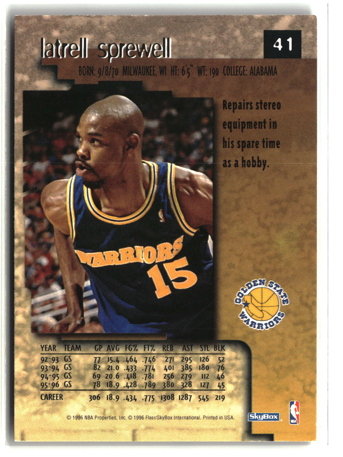 Latrell Sprewell 1996-97 SkyBox Premium #41