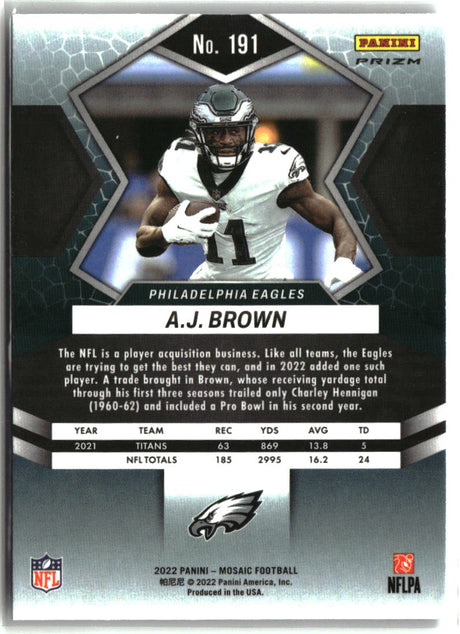 A.J. Brown 2022 Panini Mosaic Silver #191
