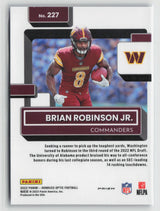 Brian Robinson Jr. 2022 Donruss Optic Purple Shock #227