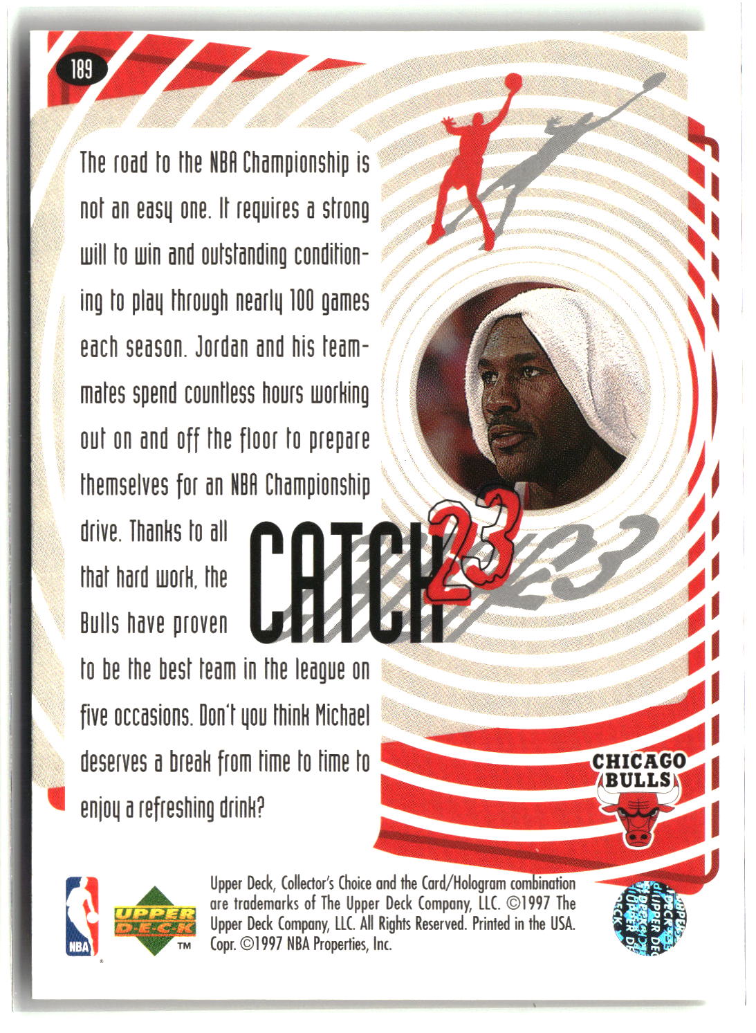Michael Jordan 1997-98 Collector's Choice #189