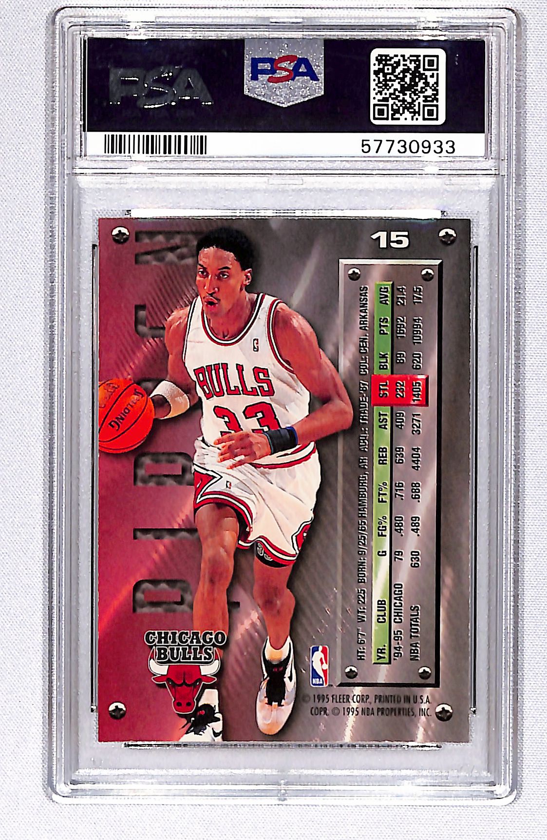 Scottie Pippen 1995-96 Metal #15 PSA 9