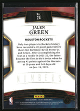 Jalen Green 2022-23 Panini Select Select Numbers #24