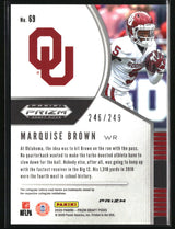Marquise Brown 2020 Panini Prizm Draft Picks Prizms Green and Yellow #69 #/249
