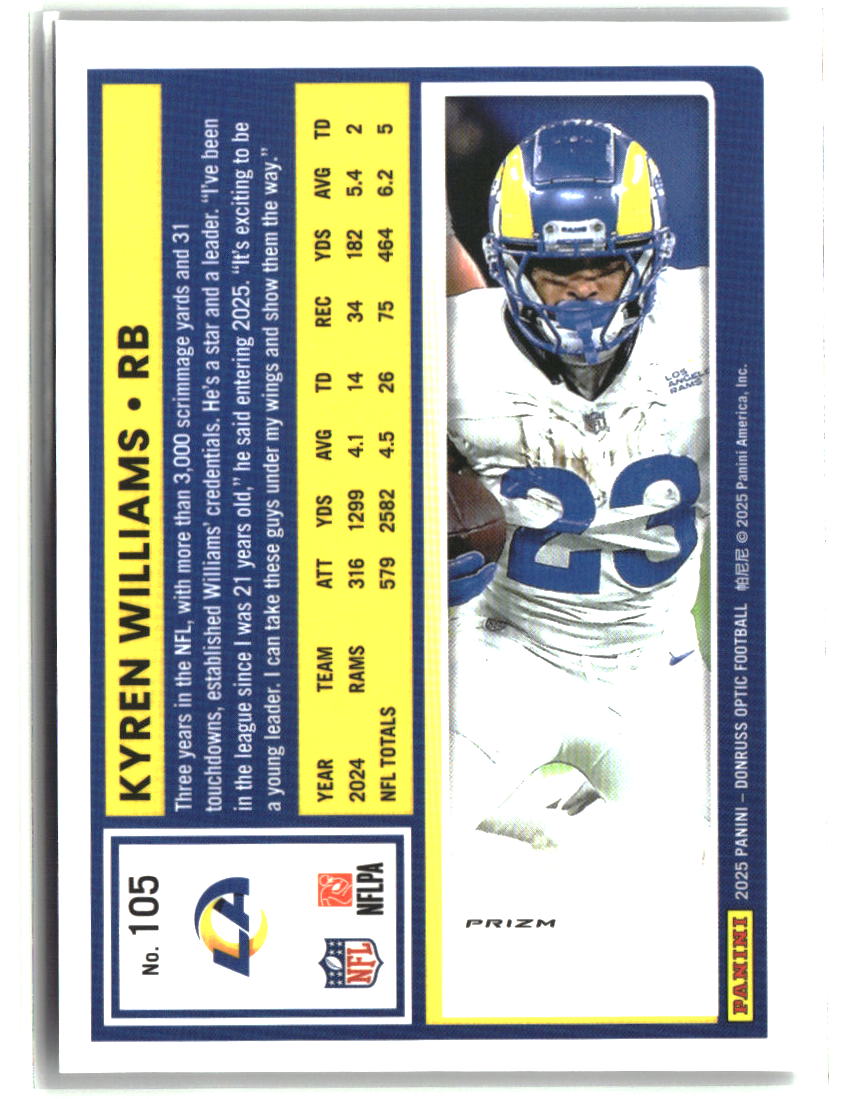 Kyren Williams 2025 Donruss Optic #105