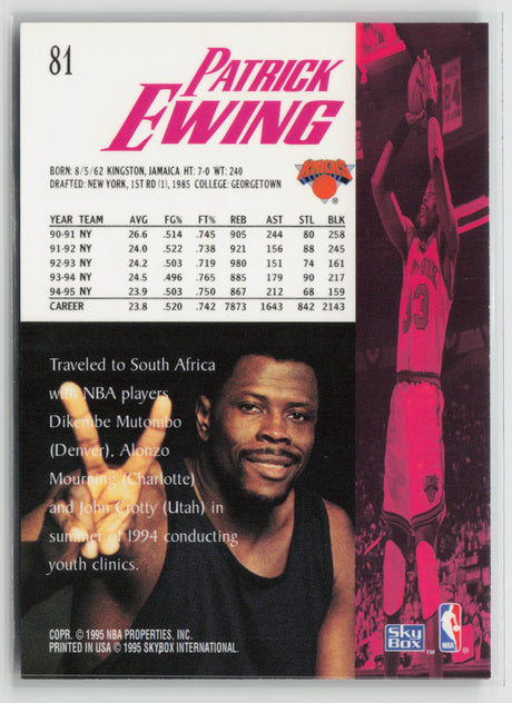 Patrick Ewing 1995-96 SkyBox Premium #81