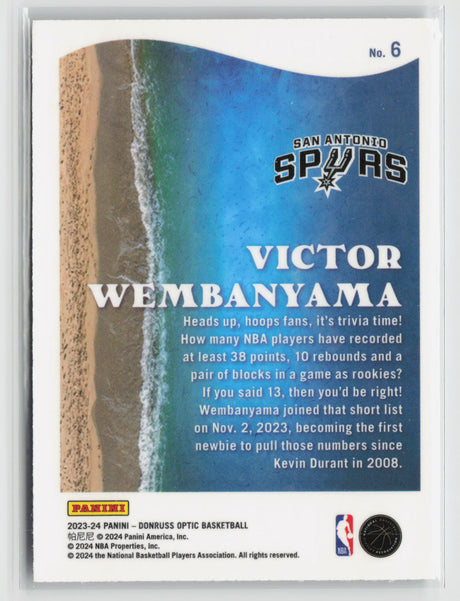 Victor Wembanyama 2023-24 Donruss Optic Splash #6