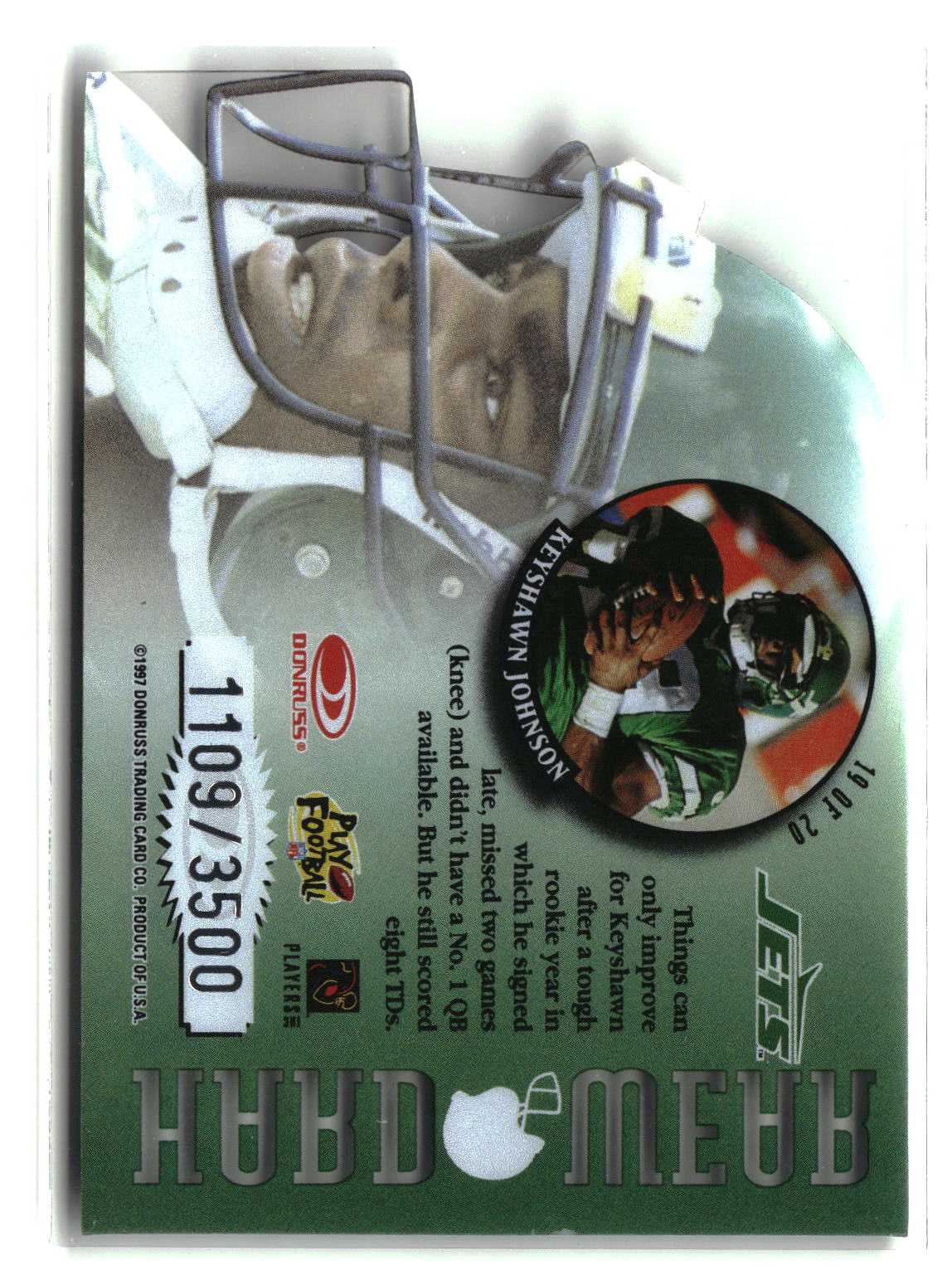 Keyshawn Johnson 1997 Leaf Hardwear #19 #/3500