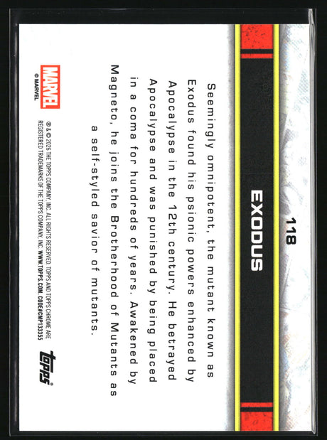 Exodus 2026 Topps Chrome Marvel Comics Aqua Refractor #118 #/199