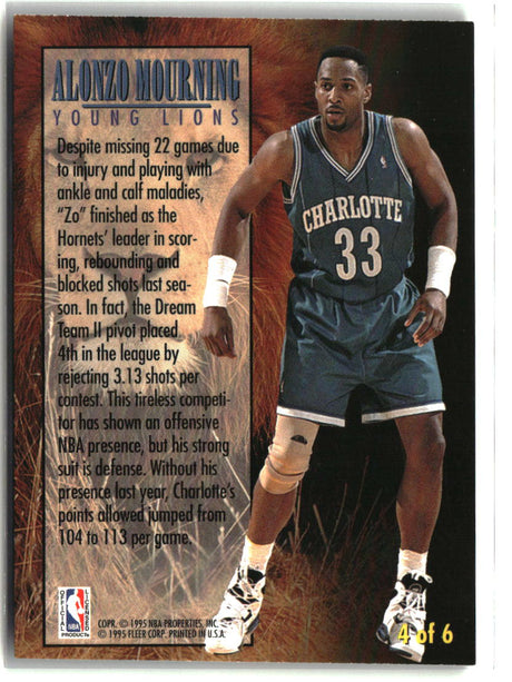 Alonzo Mourning 1994-95 Fleer Young Lions #4